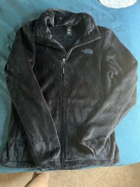 The North Face Osito Navy Fuzzy Zip-Up Jacket